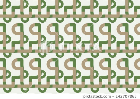 Green geometric seamless pattern, rotating interlocking lines Green geometric seamless pattern, rotating interlocking lines 142707865