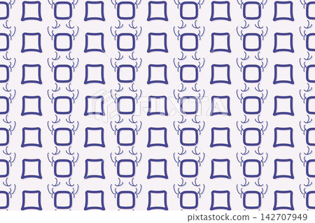 Geometric repeat pattern with mirrored interlocking lines, plum tones 142707949