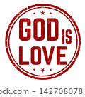 God is love vintage round rubber stamp 142708078
