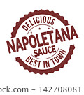 Napoletana sauce vintage round rubber stamp 142708081
