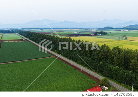 無人機拍攝的目室町鄉村景色 無人機拍攝的目室町鄉村景色 142708593
