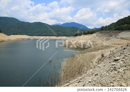 高知縣土佐町的佐浦水壩正面臨缺水問題。 高知縣土佐町的佐浦水壩正面臨缺水問題。 142708826