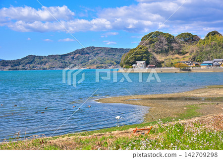Shizuoka Prefecture: Scenery of Lake Hamana, near Hosoe-cho, Hamana-ku, Hamamatsu City Shizuoka Prefecture: Scenery of Lake Hamana, near Hosoe-cho, Hamana-ku, Hamamatsu City 142709298