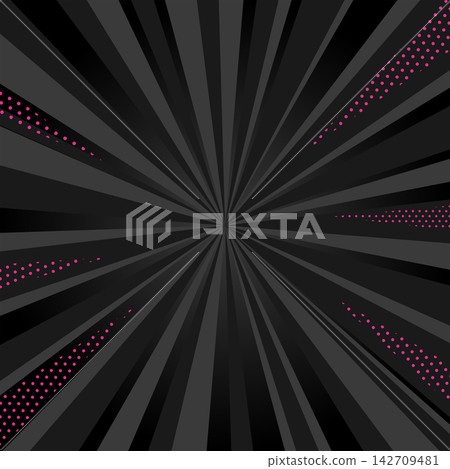Black Friday sale background material combining a black background with a pink radial effect. 142709481