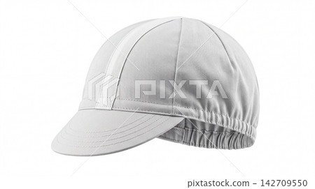 Lightweight grey cycling cap with a short brim and textured fabric headwear athletic accessory clothing performance breathable lightweight isolated background cyclinggear training Lightweight grey cycling cap with a short brim and textured fabric headwear athletic accessory clothing performance breathable lightweight isolated background cyclinggear training 142709550