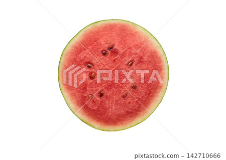 A PNG image of a cross-section of a small watermelon cut in half, cut from directly above. A PNG image of a cross-section of a small watermelon cut in half, cut from directly above. 142710666