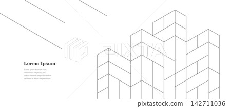 幾何抽象建築科技商業背景 142711036
