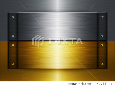 以銀色和金色金屬片為特色的奢華抽象背景。 以銀色和金色金屬片為特色的奢華抽象背景。 142711085