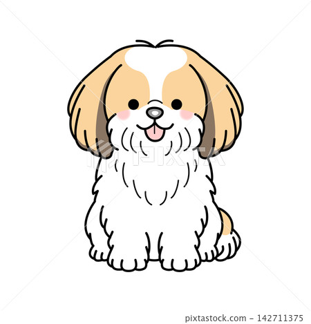Vector illustration of a Shih Tzu (full body) Vector illustration of a Shih Tzu (full body) 142711375