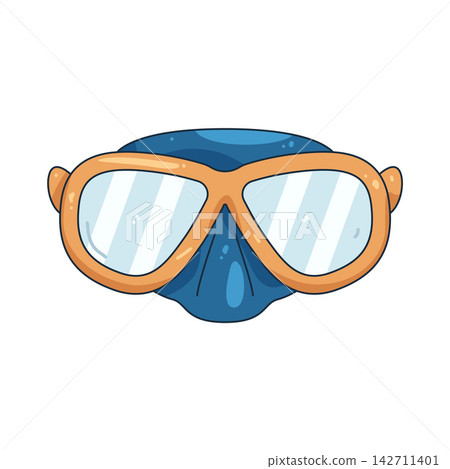 Illustration of diving mask Illustration of diving mask 142711401