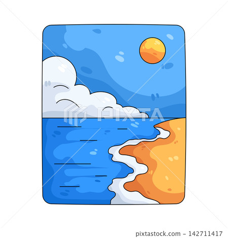 Illustration of beach Illustration of beach 142711417