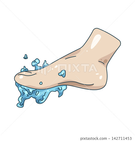 Illustration of wet feet Illustration of wet feet 142711453