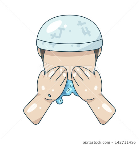 Illustration of wet face Illustration of wet face 142711456