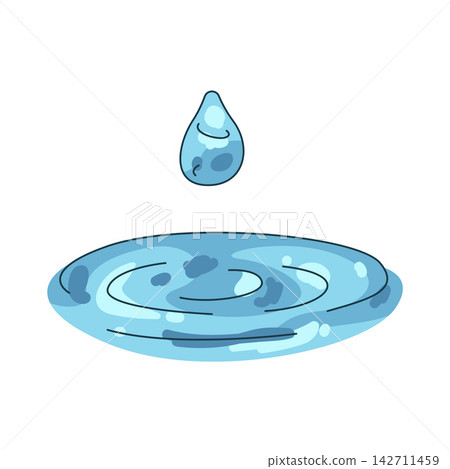 Illustration of water droplet 142711459