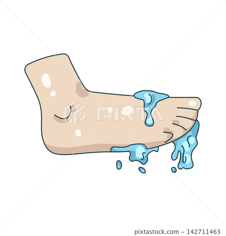 Illustration of splash foot Illustration of splash foot 142711463