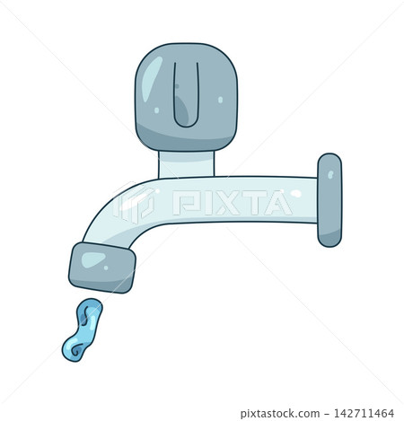 Illustration of water tap Illustration of water tap 142711464