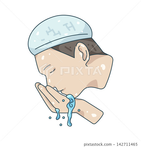 Illustration of mouth rinse Illustration of mouth rinse 142711465