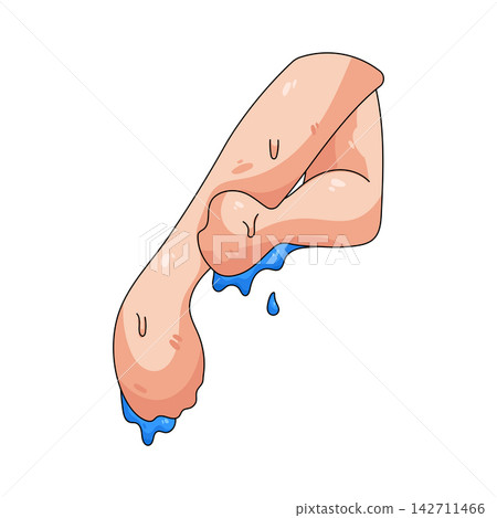 Illustration of left arm wash Illustration of left arm wash 142711466