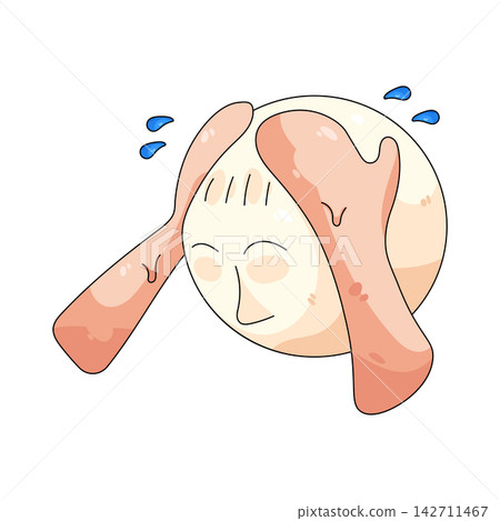 Illustration of head wipe Illustration of head wipe 142711467