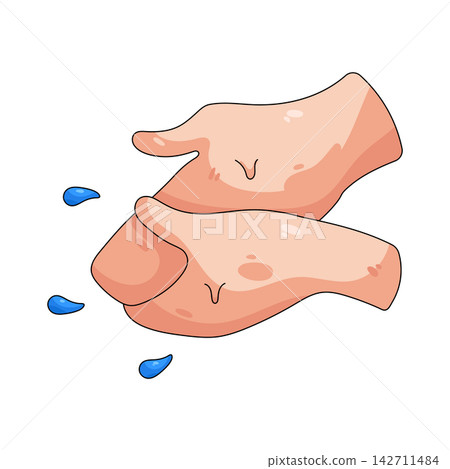 Illustration of hand wash Illustration of hand wash 142711484