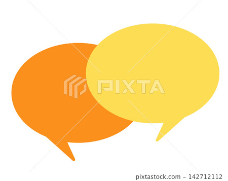 Orange speech bubble illustration Orange speech bubble illustration 142712112