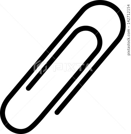 Simple clip icon, black color. Simple clip icon, black color. 142712154