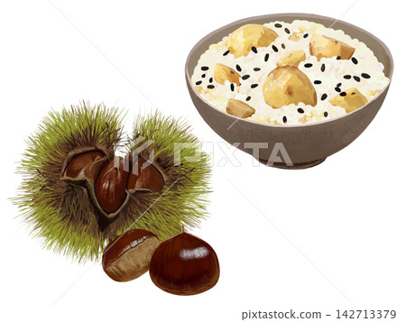 青栗子和栗子飯 青栗子和栗子飯 142713379