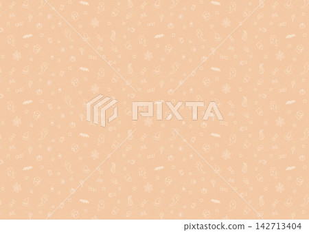 萬聖節手繪風格插畫圖案背景（淺橙色） 142713404