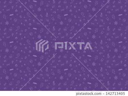 Halloween hand-drawn style illustration pattern background (dark purple) Halloween hand-drawn style illustration pattern background (dark purple) 142713405