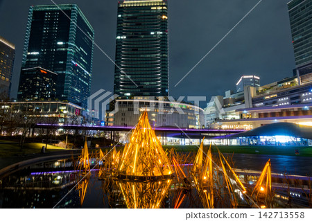 Illuminations in front of Osaka Station Illuminations in front of Osaka Station 142713558