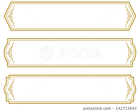 Antique/Frame/Title/Set/Gold/Illustration/Material 142713643
