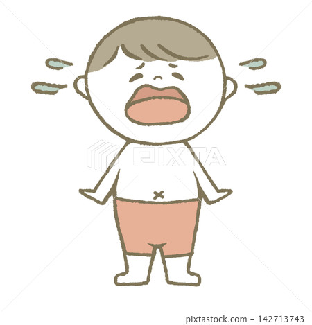 Child in a pink swimsuit Child in a pink swimsuit 142713743