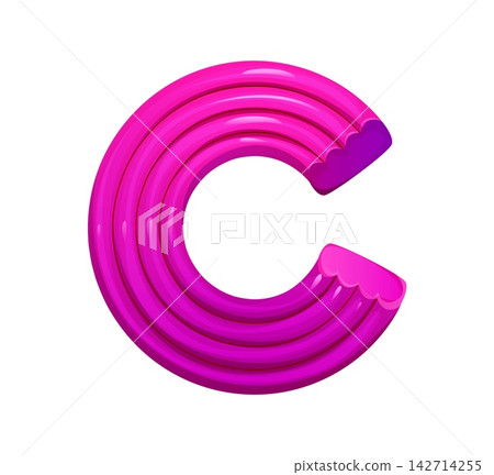 Plasticine letter for school font or education stationery and student supply typeface, Cartoon letter C of plasticine for school font English alphabet ABC and kids back to school text typography type Plasticine letter for school font or education stationery and student supply typeface, Cartoon letter C of plasticine for school font English alphabet ABC and kids back to school text typography type 142714255