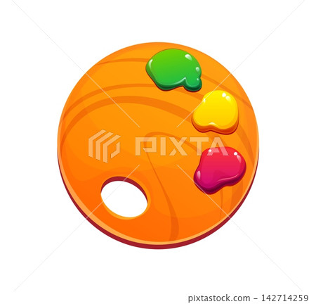 School font letter of paint palette or education stationery supply English alphabet typeface. Cartoon school font type letter O for kids back to school ABC text type of typography of painting palette School font letter of paint palette or education stationery supply English alphabet typeface. Cartoon school font type letter O for kids back to school ABC text type of typography of painting palette 142714259
