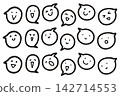 對話框，微笑，笑臉，單色。 142714553