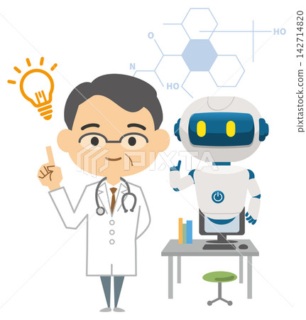 一張圖片展示了一位醫生如何利用人工智慧來提高工作效率。 一張圖片展示了一位醫生如何利用人工智慧來提高工作效率。 142714820