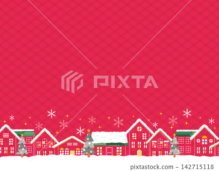 簡單的聖誕節城市景觀框架 簡單的聖誕節城市景觀框架 142715118