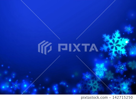 A sparkling navy blue background and snow A sparkling navy blue background and snow 142715250