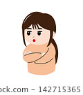 An illustration of a young woman who understands and has an epiphany. 142715365