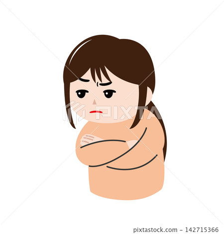 一幅年輕女子麵露懷疑神色的插圖。 一幅年輕女子麵露懷疑神色的插圖。 142715366
