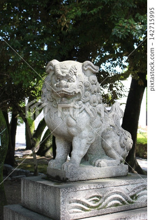 A guardian dog placed at a shrine A guardian dog placed at a shrine 142715995