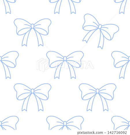 Seamless ribbon pattern, gift wrapping background, light blue. Seamless ribbon pattern, gift wrapping background, light blue. 142716092