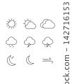 Minimal Weather Icon Set for Forecast and Meteorology 142716153