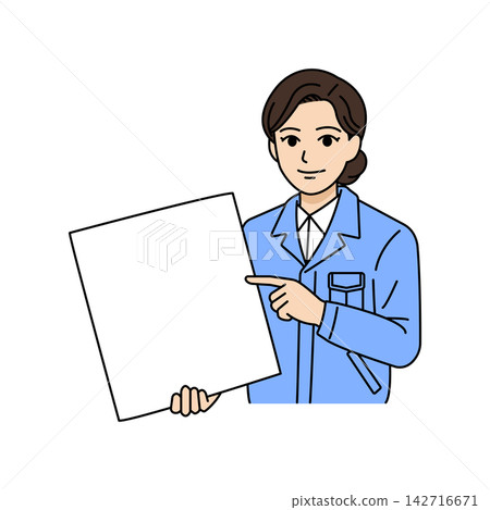 圖解:一位身穿工作服的女主管正在指著白板和文件進行解說。 圖解:一位身穿工作服的女主管正在指著白板和文件進行解說。 142716671