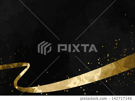 Luxury background with black marble and gold ribbons Luxury background with black marble and gold ribbons 142717148