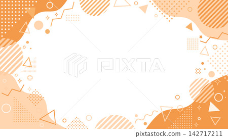 Orange pop geometric frame background material, simple decorative design Orange pop geometric frame background material, simple decorative design 142717211