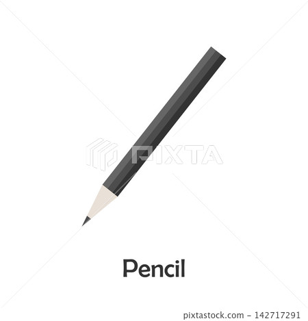 Pencil in cartoon style, school card for kid, preschool activity for children, vector illustration Pencil in cartoon style, school card for kid, preschool activity for children, vector illustration 142717291
