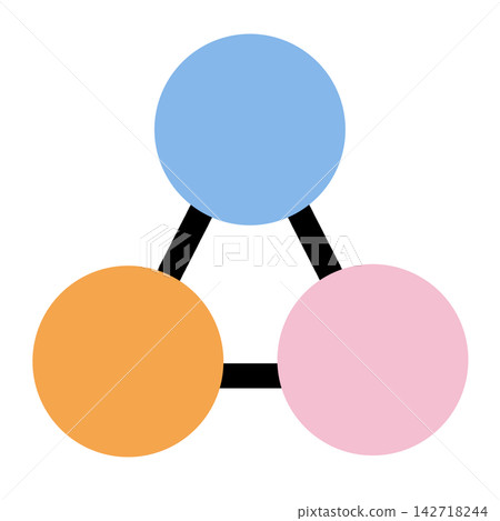 A set of three simple circles arranged in a triangle. A set of three simple circles arranged in a triangle. 142718244