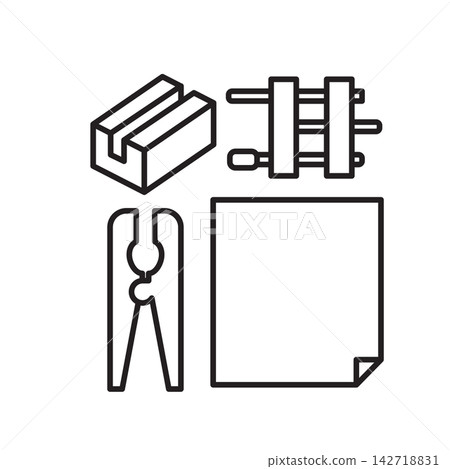 paper, tool, icon 142718831