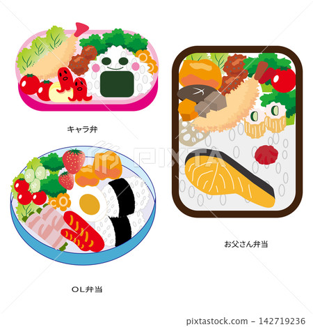 各種便當盒插畫收藏/人物便當、爸爸的午餐、OL的午餐、自製便當、午餐 各種便當盒插畫收藏/人物便當、爸爸的午餐、OL的午餐、自製便當、午餐 142719236